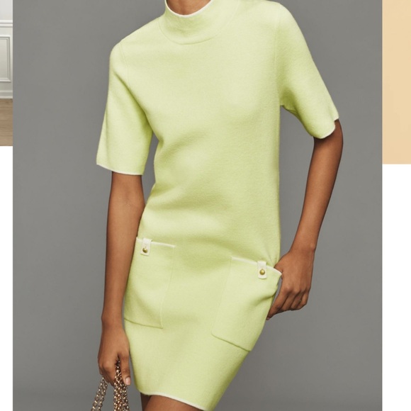 the annalise mock neck mini sweater dress by maeve The Annalise Mock-Neck Mini Sweater Dress